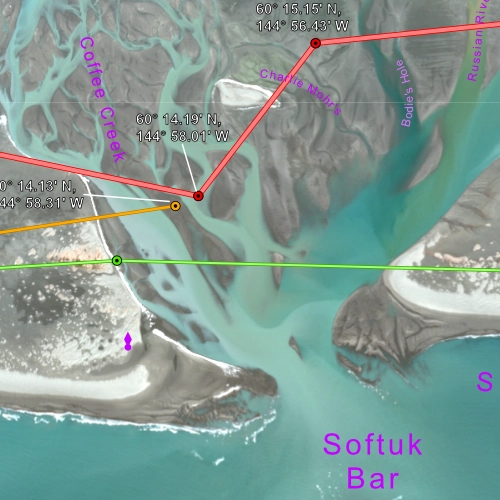 A thumbnail of Pinnacle Geo's commercial fishing map of the Copper River Delta